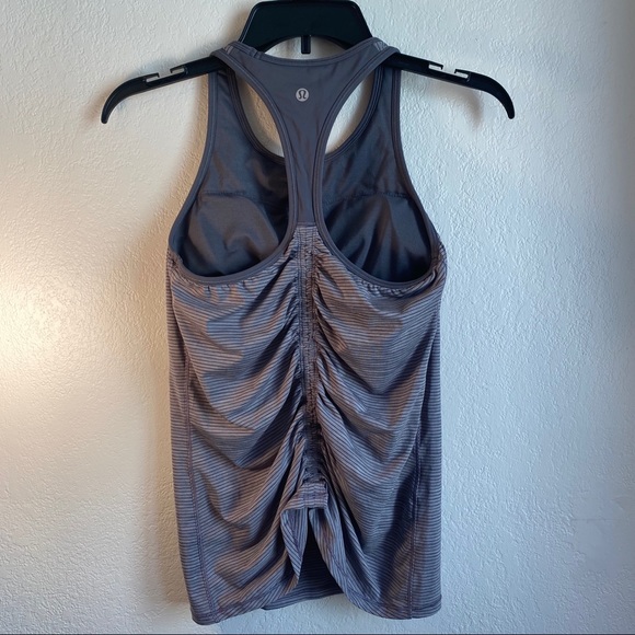 Lululemon Ruche Of Adrenaline Tank Gray Size 4 - Picture 4 of 14